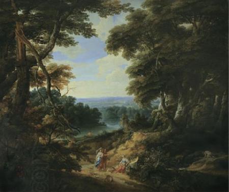 unknow artist Landscape with a castle and figures